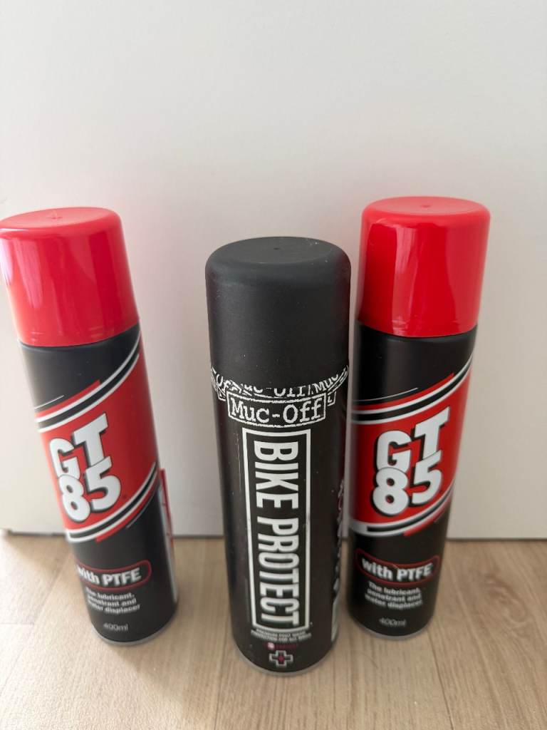 GT85 (wd 40) PTFE Lube & Muc-Off Bike Protect Sprays – NEW