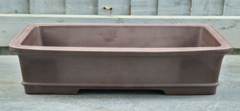 Unglazed unusual bonsai pot