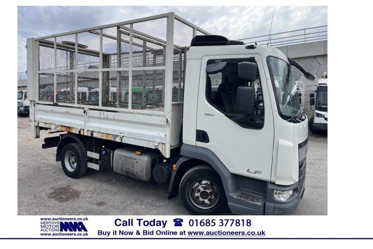 2018 DAF LF 150 4X2 AUTO 7.5TON CAGED TIPPER C/W TAIL LIFT (EURO 6). ------------------ NA Diesel...