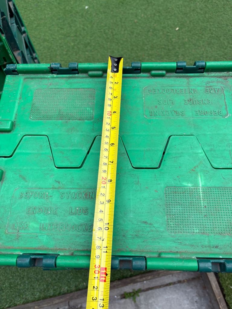 Green Plastic Folding Storage Crates ALC 