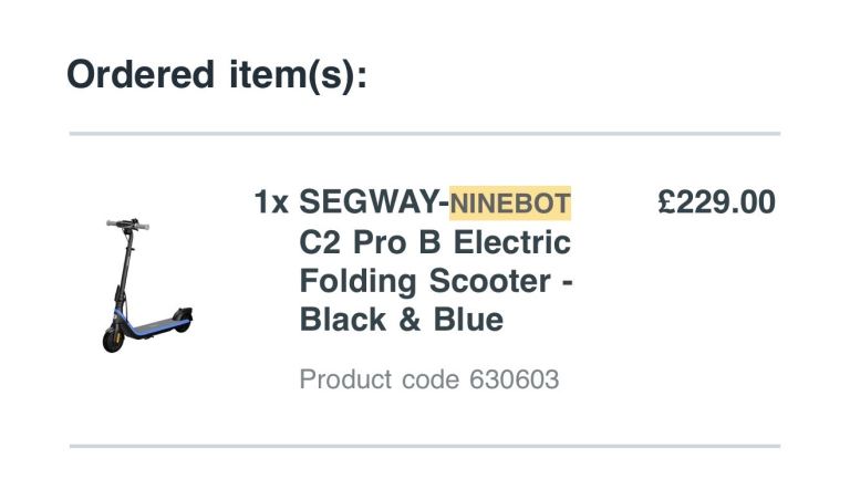 Ninebot electric scooter 