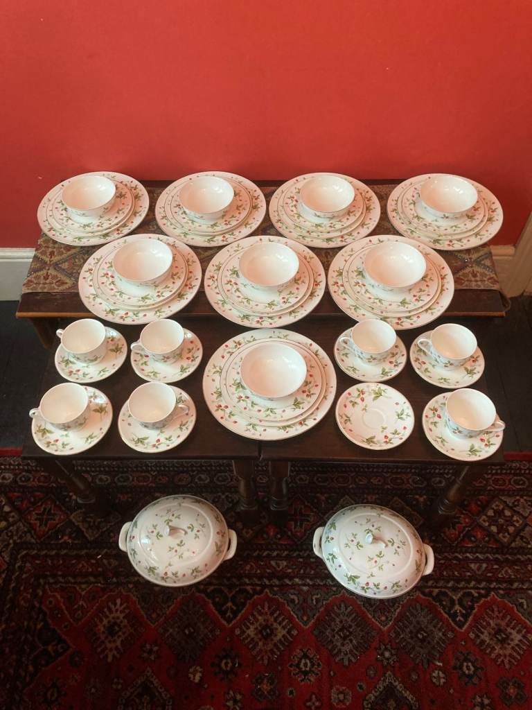 Vintage Bone China -Strawberry Field Design -reasonable offers accepted 