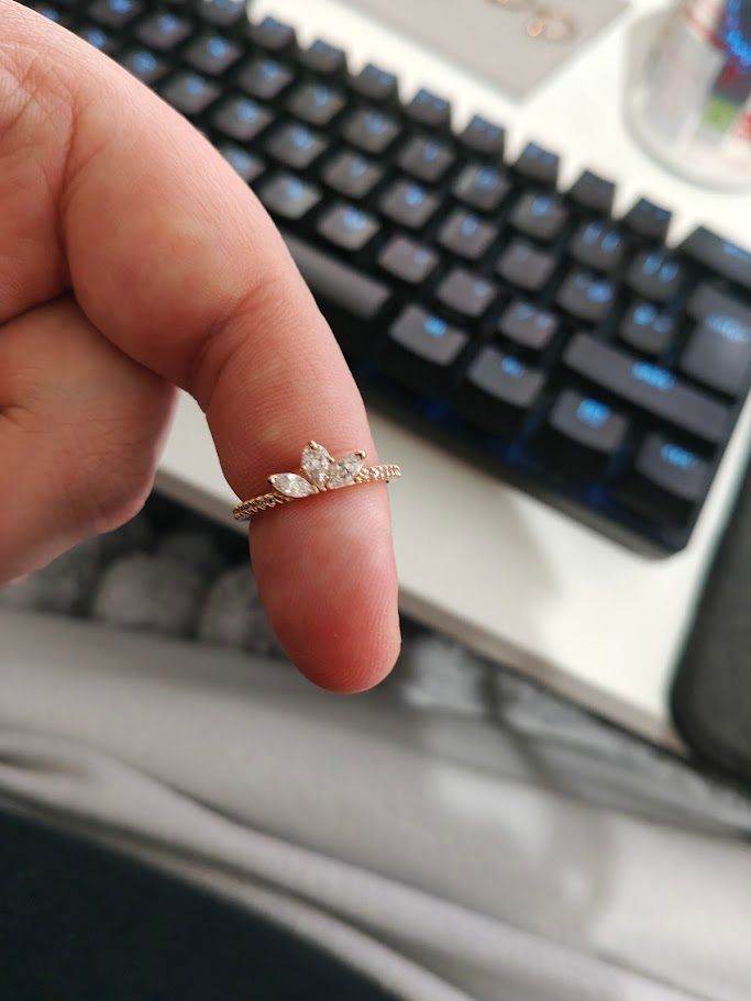 Pandora Sparkling Herbarium Cluster Ring 14k rose gold plating(Pandora Size 54) 2 Available