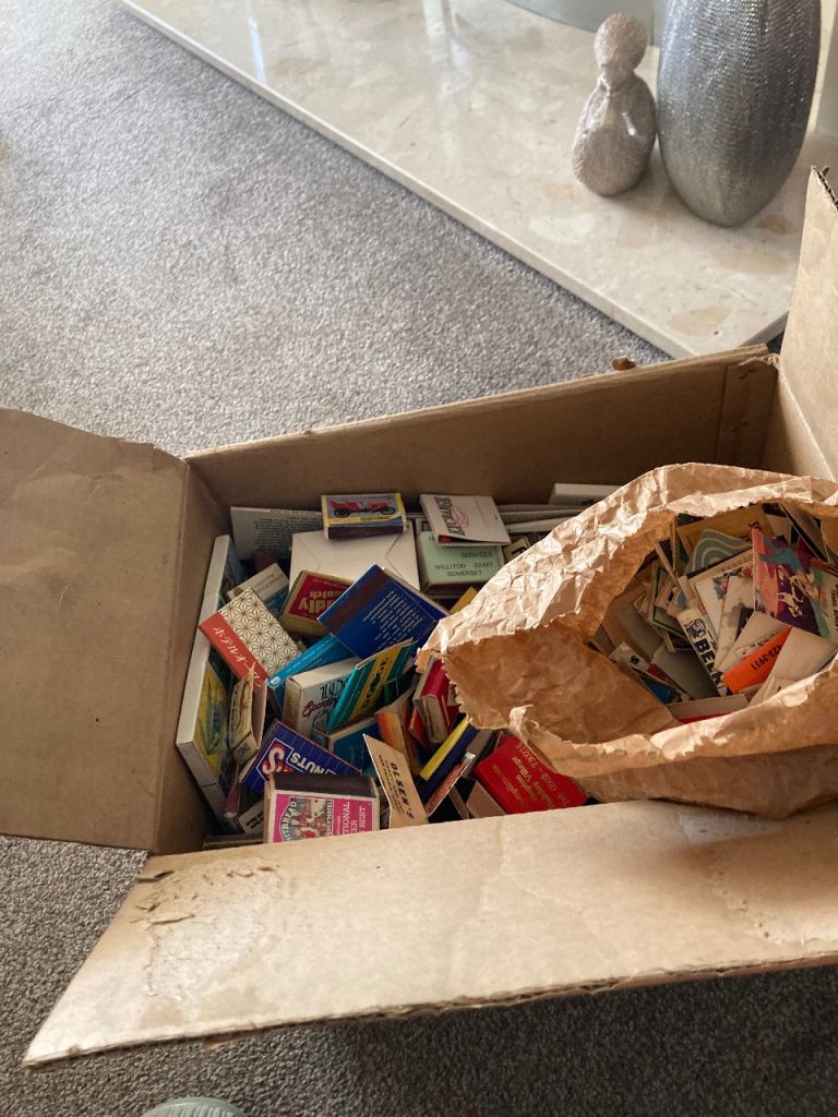 Large Box of Vintage Matchboxes – Collectible