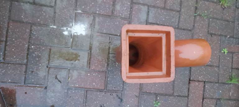 Ceramic / Clay Drain / Gully & Trap, 20mm x 200mm with 120mm diameter  waste