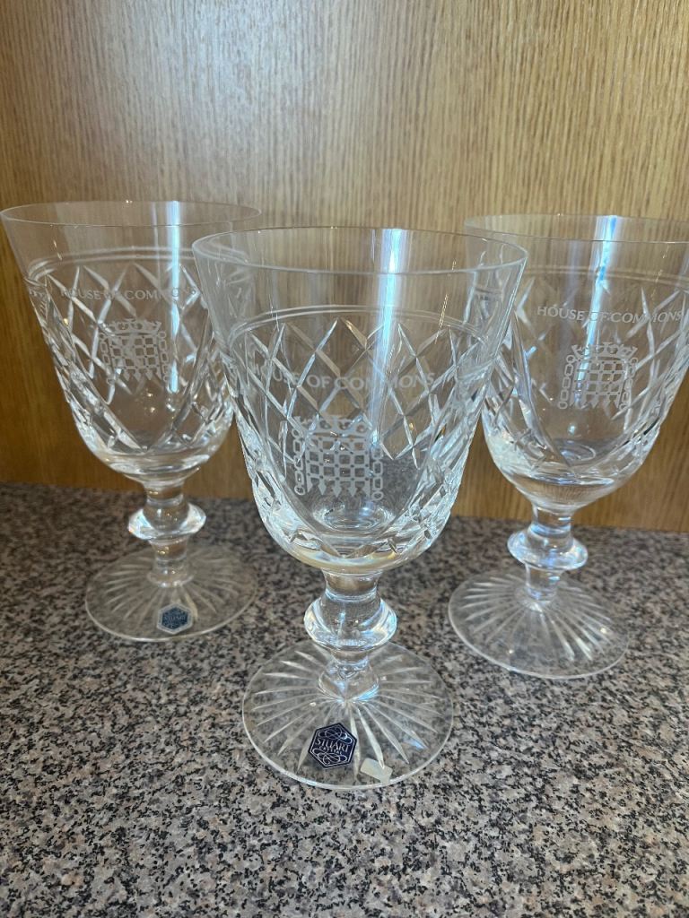 Crystal House of Commons wine glasses