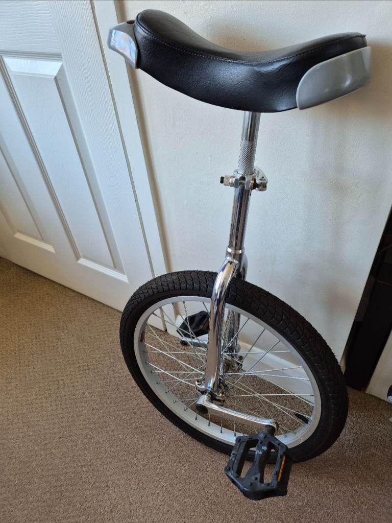 Chrome Deluxe Unicycle with a 20" Wheel