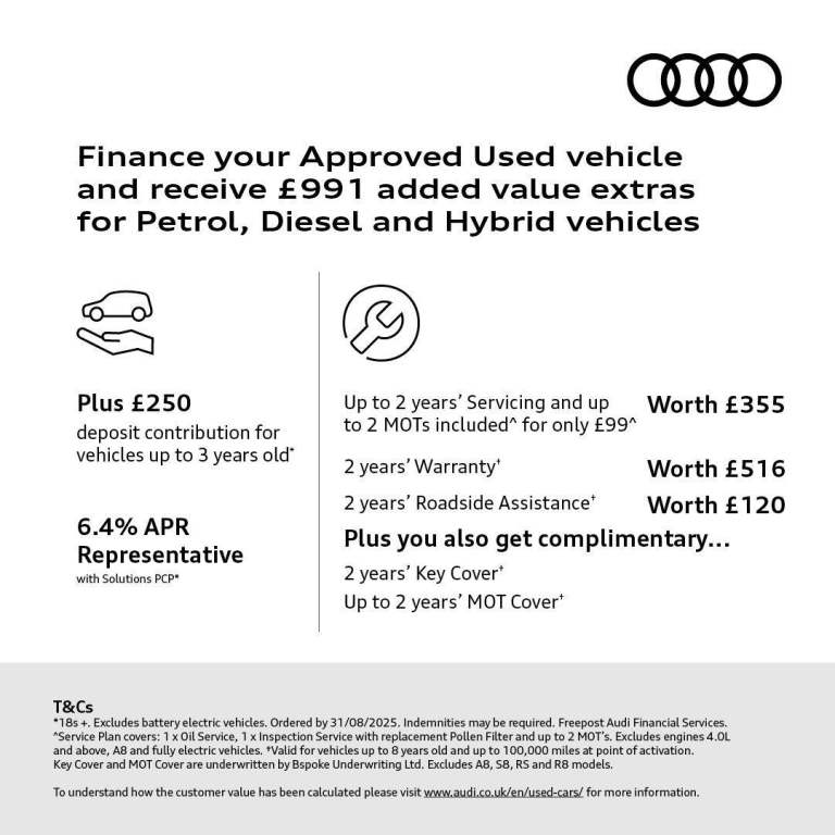 2025 Audi RS3 2.5 TFSI Carbon Vorsprung Sportback 5dr Petrol S Tronic quattro Euro 6 (s/s HATCHBA...