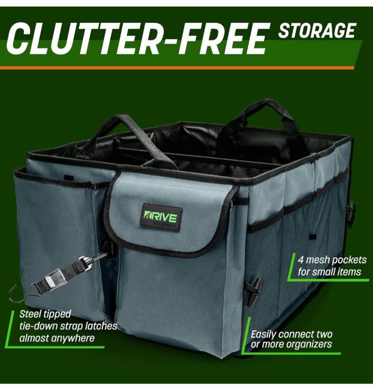 Bnip Car Boot Organiser – Robust, Collapsible, Multi-Compartment Car Trunk Organizer