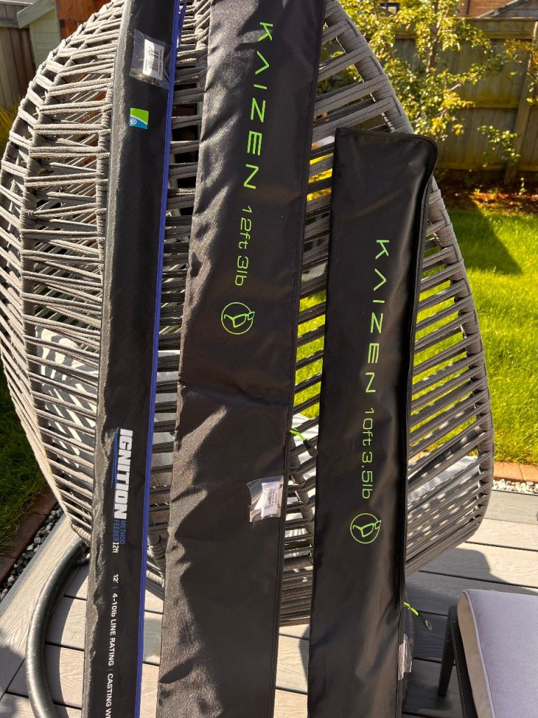 Carp set up ‘ NGT Bait Alarm Set, Kaizen Rods, Shimano Reels & More Fishing Gear