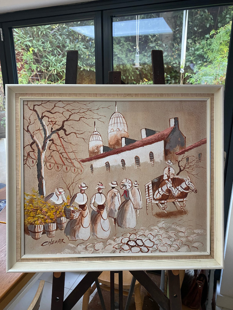 Original Boris Chezar Oil & Sand canvas