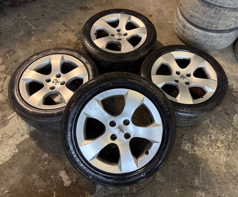 GENUINE OEM PEUGEOT 3008 17” 4x108 ALLOY WHEELS + TYRES BERLINGO PARTNER