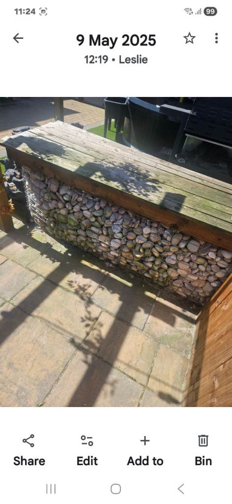 Garden stone cage/wall