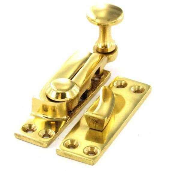 NEW Securit Polished Brass Sash Fastner Arm Type.  S2585