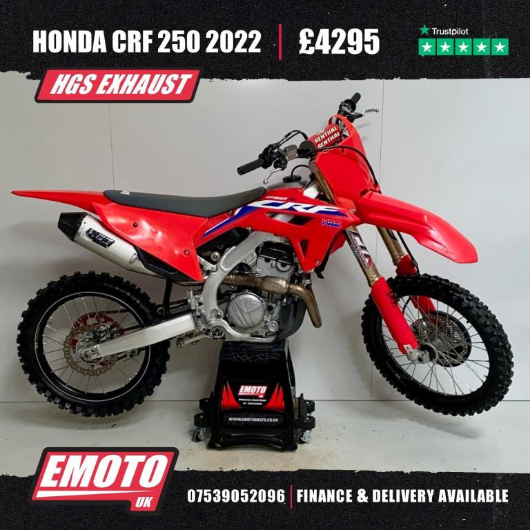HONDA CRF 250 2022 Motocross Bike 250cc HGS EXHAUST @EmotoUK - Finance Available