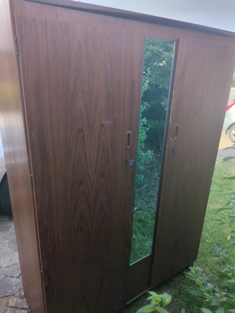 Mid century double wardrobe 