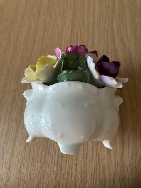 Aynsley Flower English bone china October Anemone miniature posy