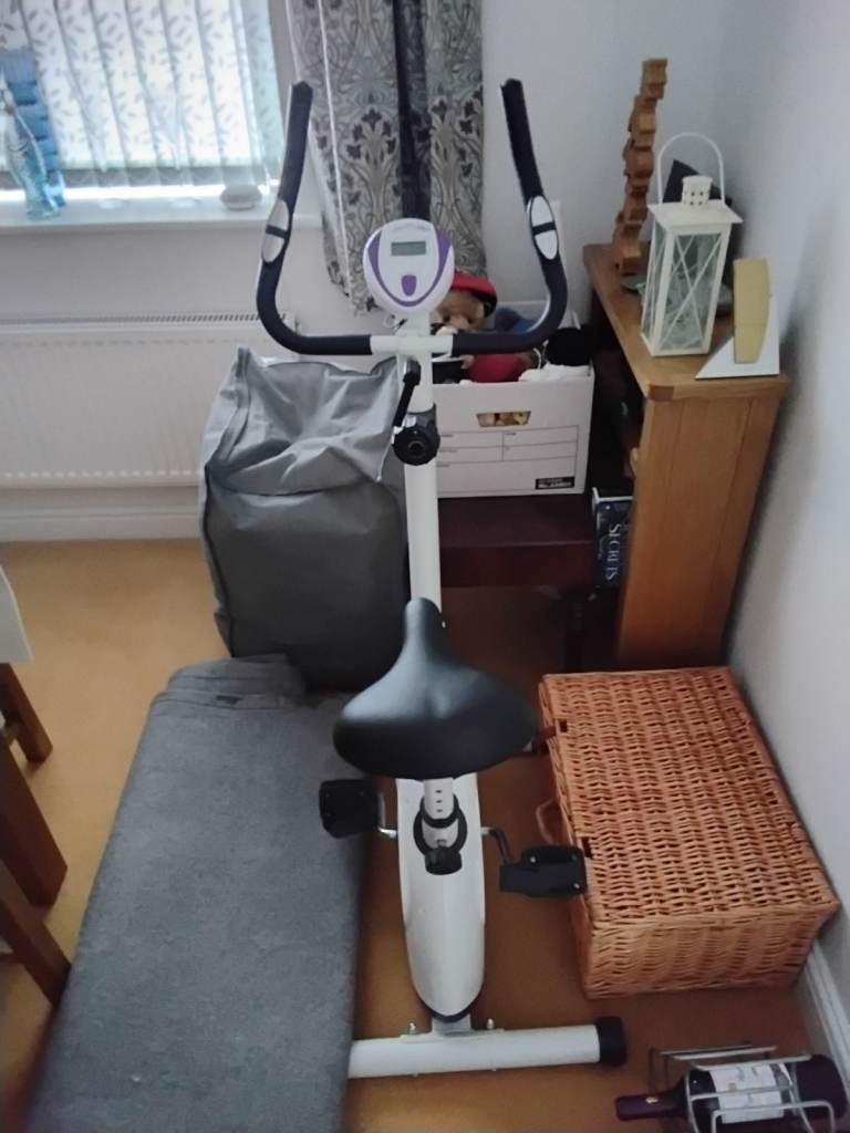 Exercise Bike – White and Black, Good Condition