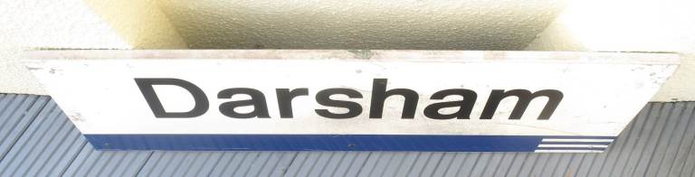 An Old Regional Railway Station Sign DARSHAM