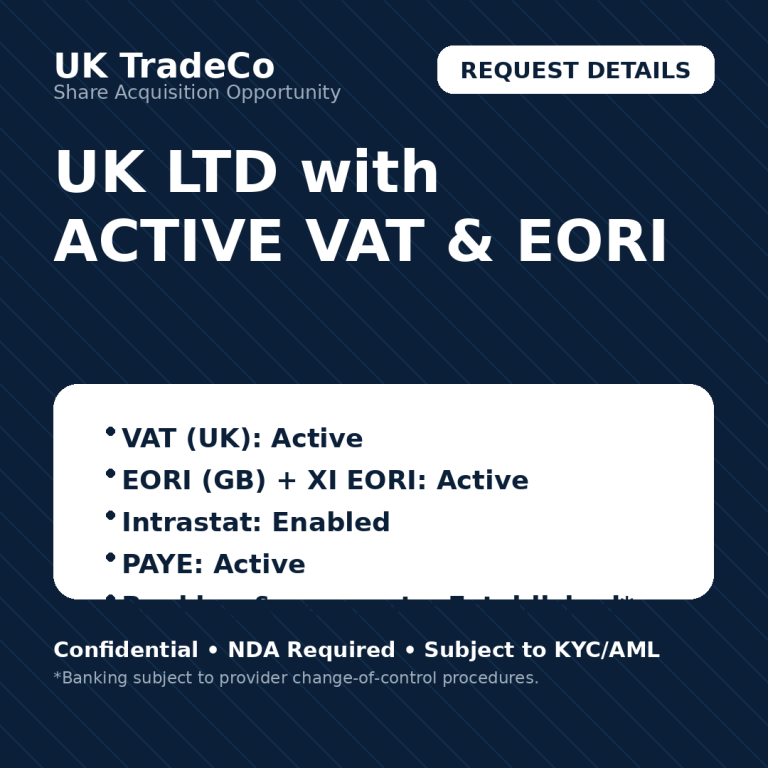 UK VAT Registered Business Opportunity