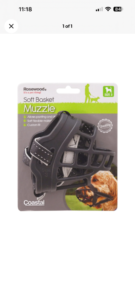 Rosewood dog muzzle - size 3