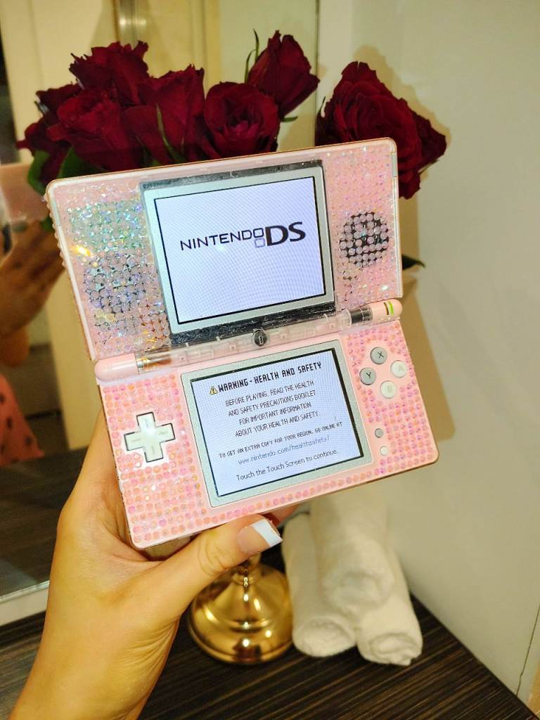 Nintendo DS Lite Game  ** CUSTOM BLING ** Handheld Console USB Stylus Game
