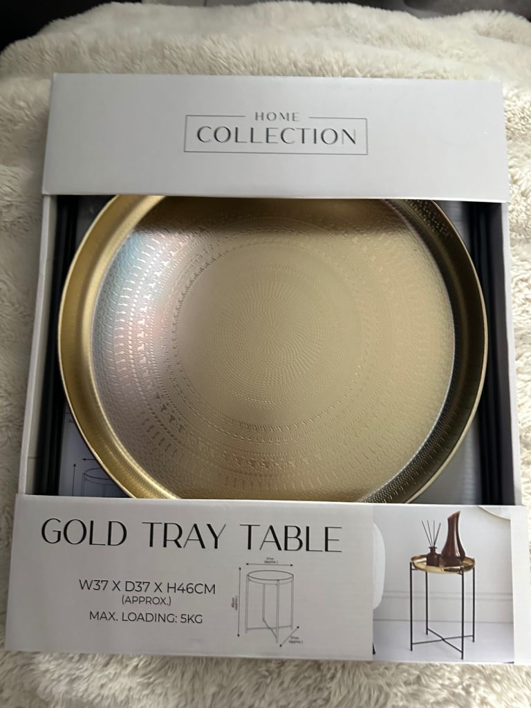 Gold tray table 