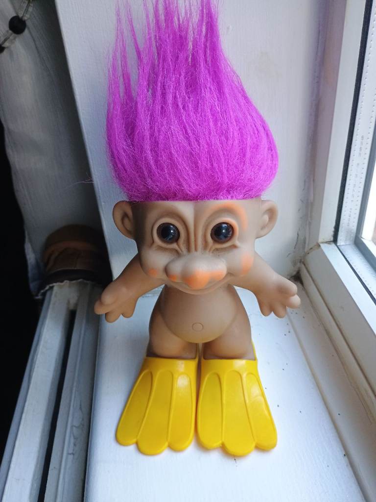 Vintage Russ Troll Doll Scuba Diving 