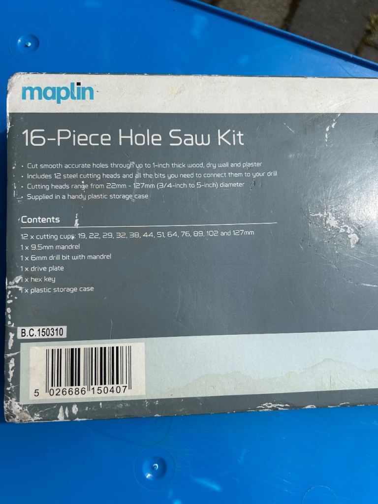 16 piece hole saw kit