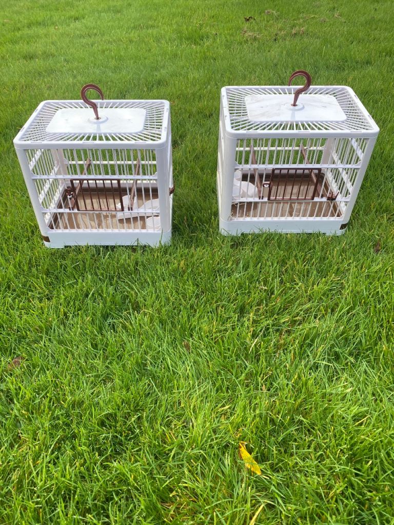 2 plastic cages