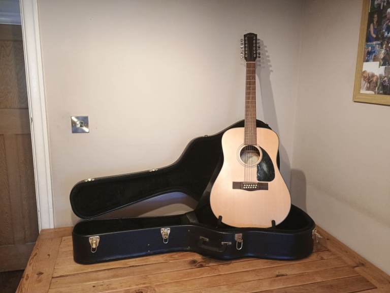 Fender 12 string acoustic guitar, including hard case