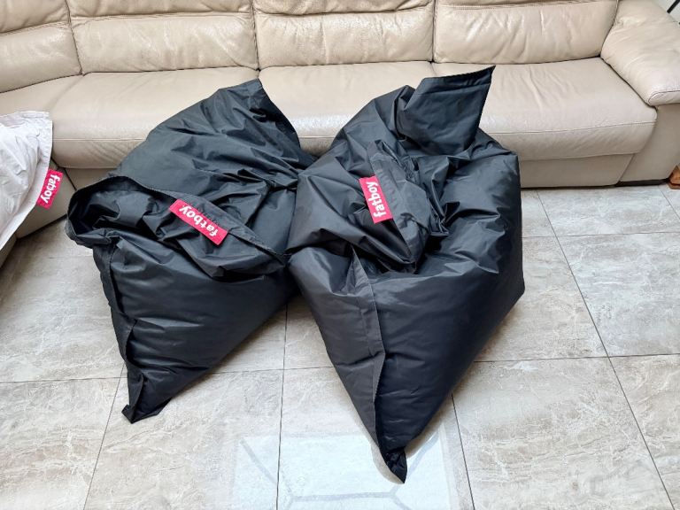 Genuine Fatboy designer black bean bags for Sale