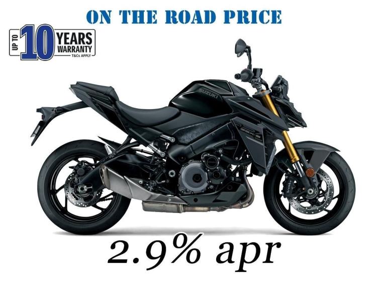 2026 Suzuki GSX-S1000 M6, new TFT screen model 2.9% APR, black, blue or red