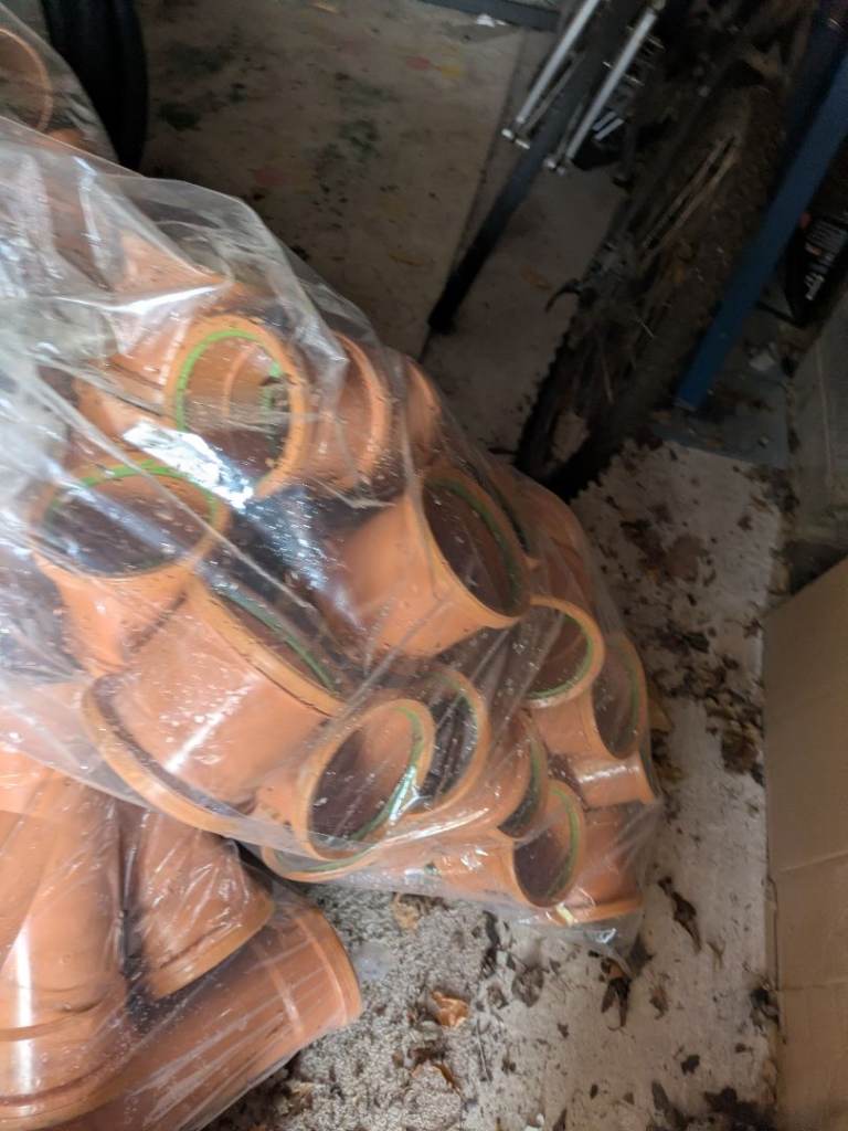 New Orange Plastic Pipes and Fittings – Large Bag