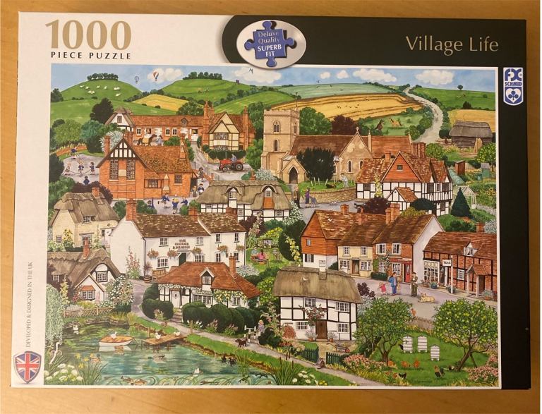 F X Schmid 1000 Piece Jigsaw Puzzle Village Life Complete 