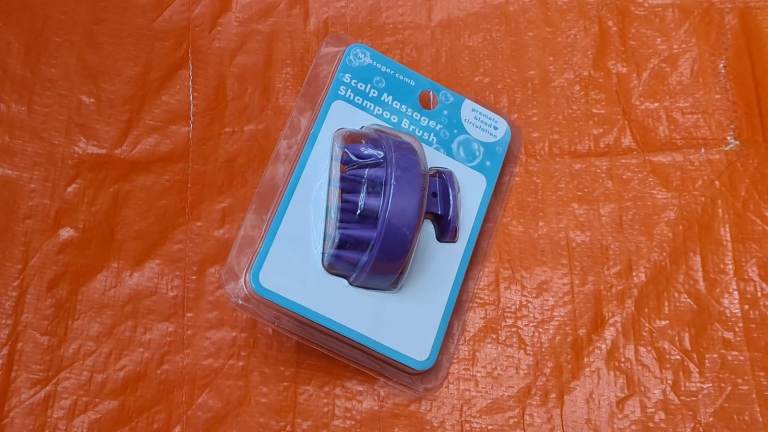 Scalp Massager Shampoo Brush – Purple Handheld Hair & Scalp Scrubber