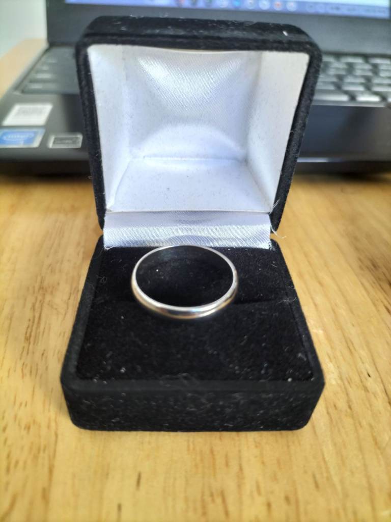 925 pure silver wedding ring (NOT silver plated)
