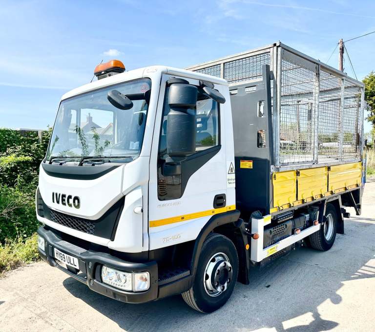 2020 IVECO EUROCARGO 75-16 CAGE DROPSIDE TAIL-LIFT REFUSE TIPPER EURO-6 U-LEZ 