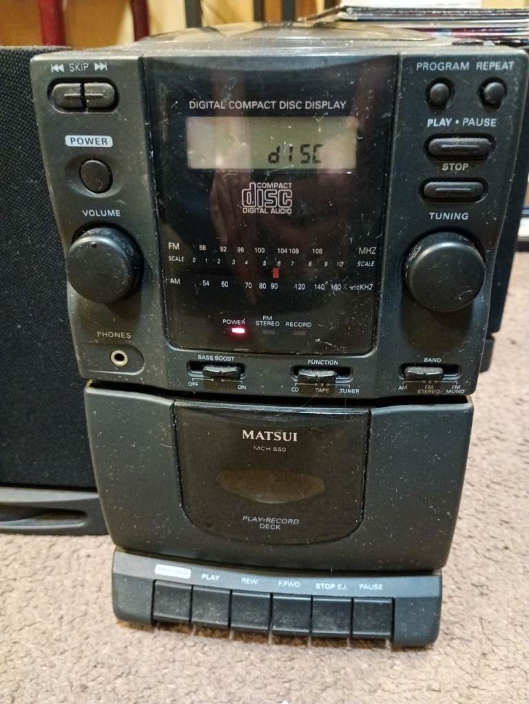 Matsui MSD-80 Stereo Radio CD Cassette Player – Good Condition