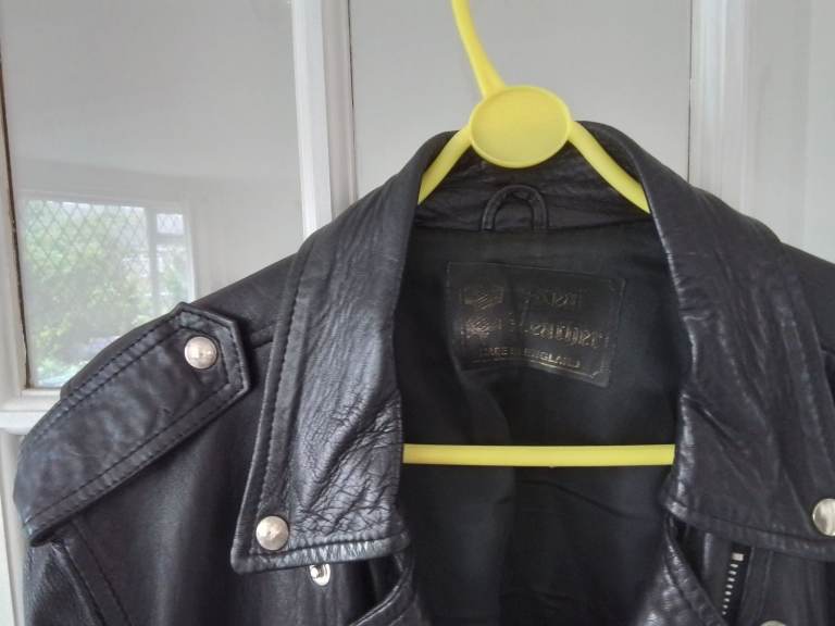 Jacket Soft Black Leather Biker Jacket Size 12-14 