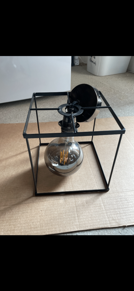 Next Black Metal Cage Pendant Light – As Good As New