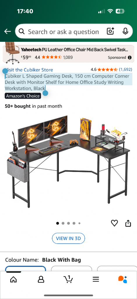 image for Corner desk in good condition  £10 need gone tonight 