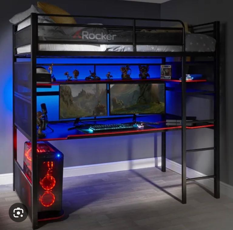 X rocker gaming bed and x rocker gaming chair