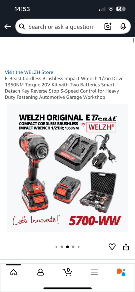 Welzh ebeast impact wrench