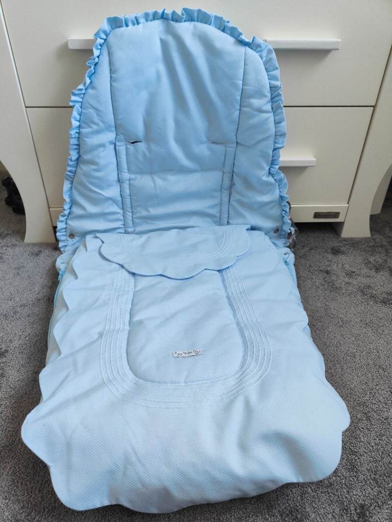Rosey Fuentes Baby Blue Cosy Toes Pram Footmuff - As Good As New