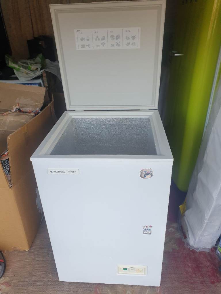 Small open top freezer, very nice and clean. 