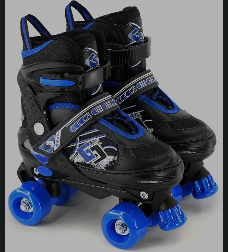 Geezy size adjustable quad skates roller boots size 11.5 to 1 NEW