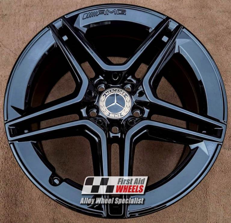MERCEDES A B CLASS CLA 1X 18'' GENUINE AMG GLOSS BLACK ALLOY WHEELS S559BG