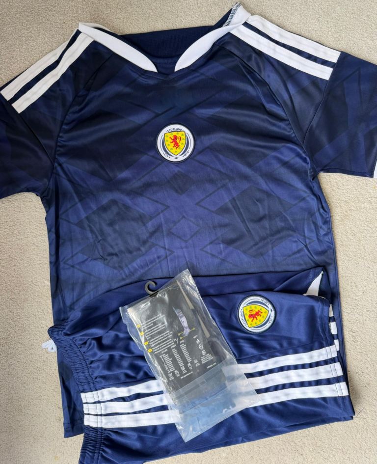 Kids Scotland football World Cup kit sizes 5-13 years