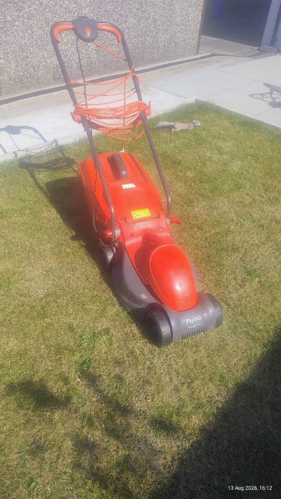 Electric Lawn Mower – Red, Good Condition